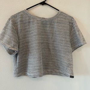 Koral grey mesh crop top.